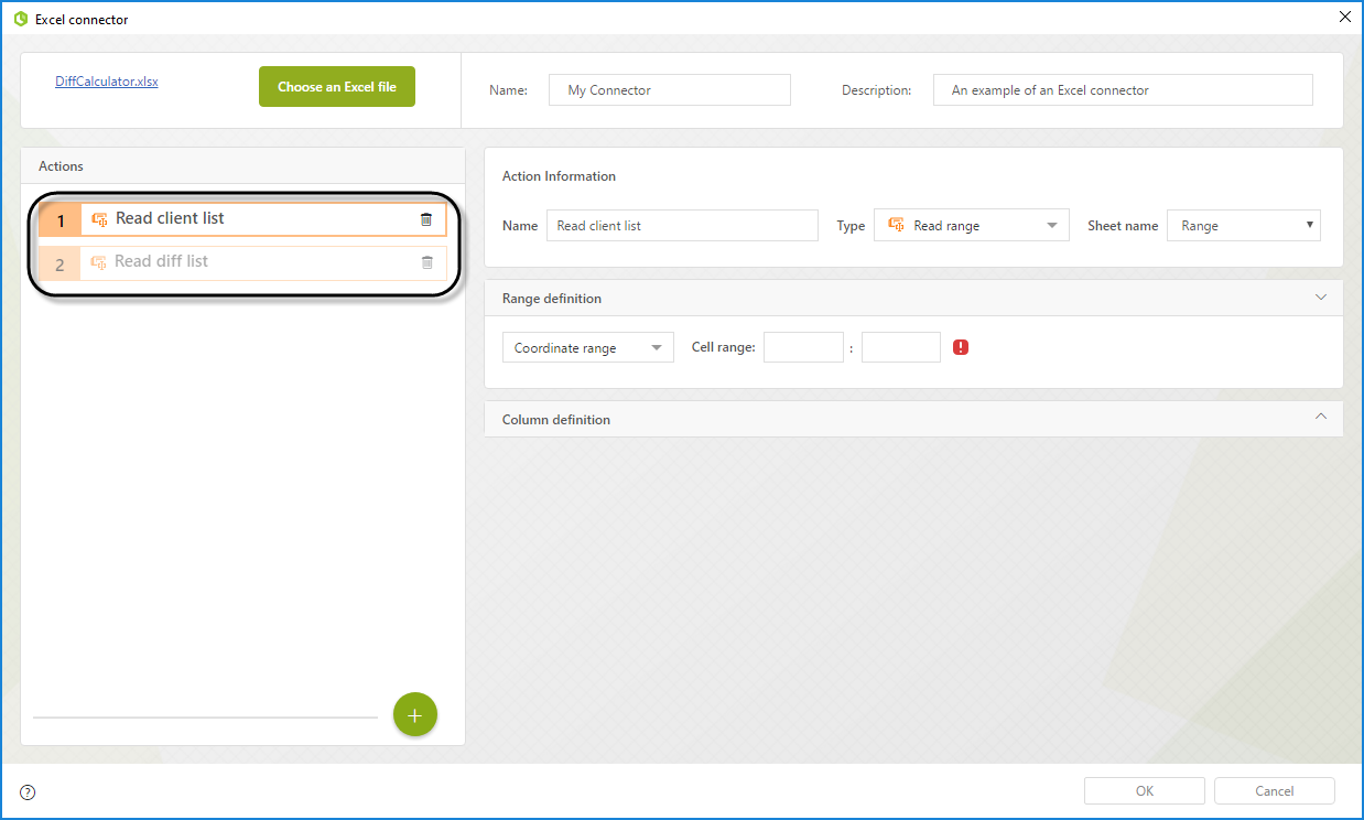 Bizagi Studio Integrating External Applications From Bizagi Excel Connector Read Range Action