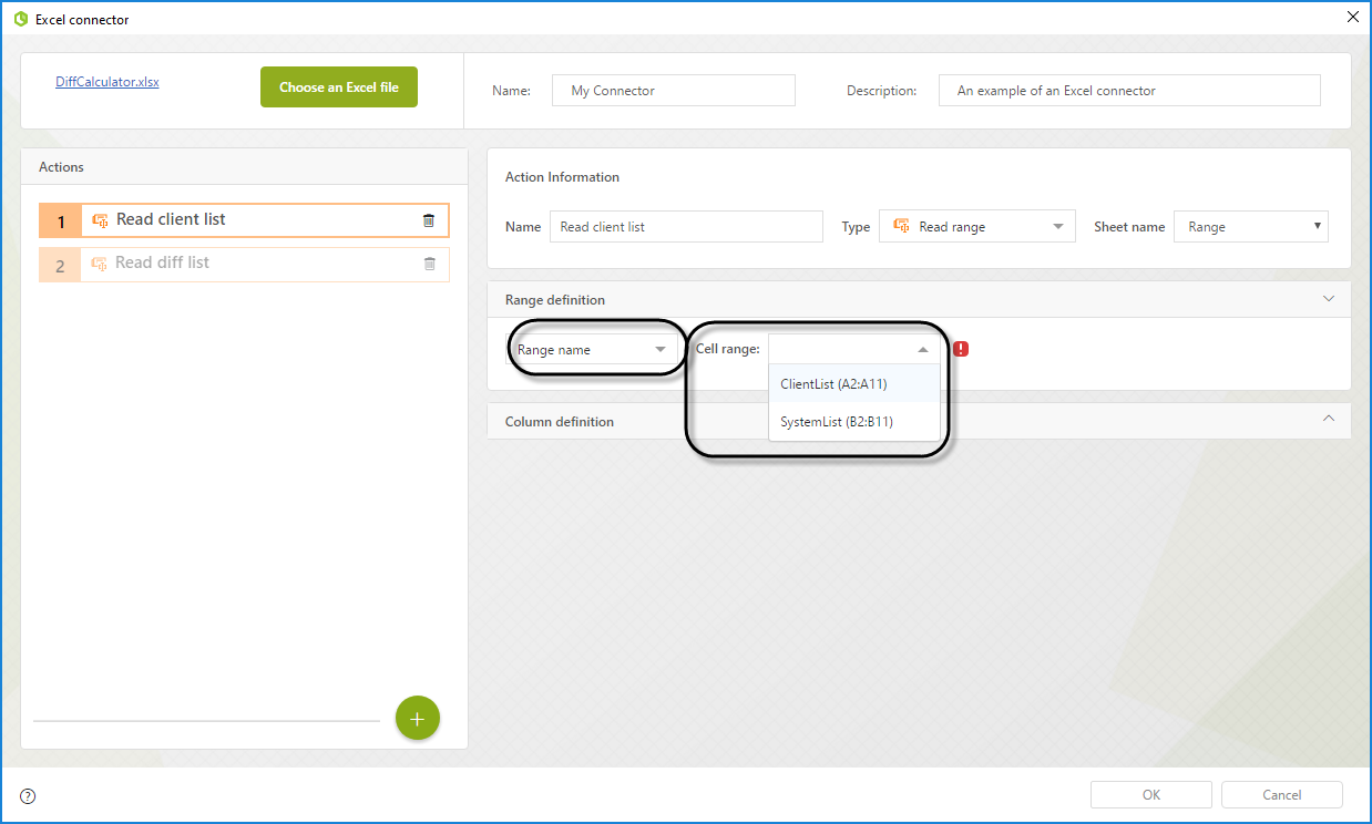 Bizagi Studio Integrating External Applications From Bizagi Excel Connector Read Range Action