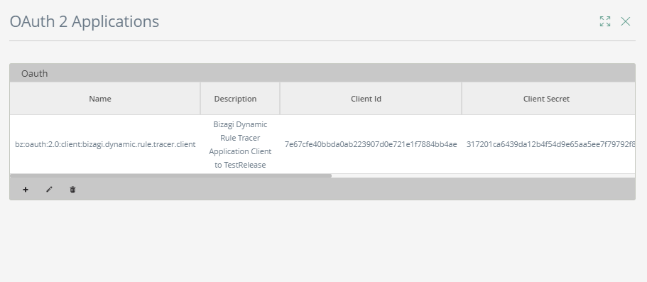 OAuth 2.0 keys for the DRT