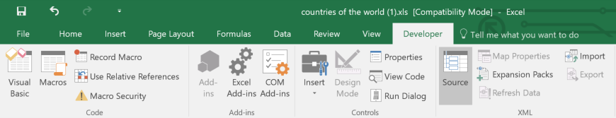 Excel_Developertab