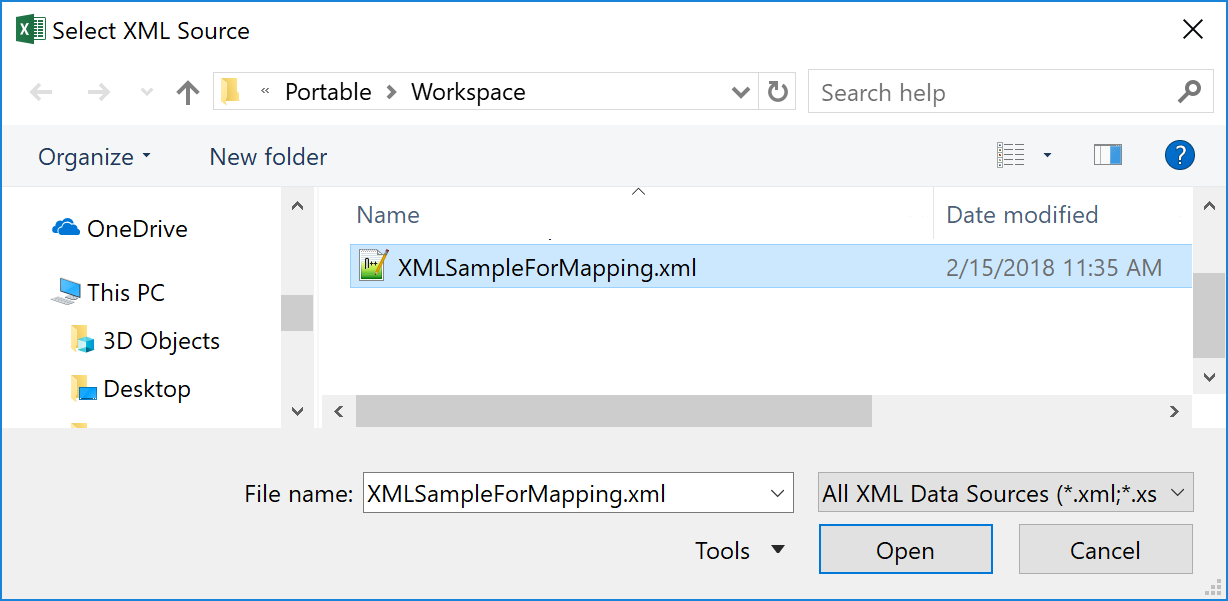 XML_SelectFile