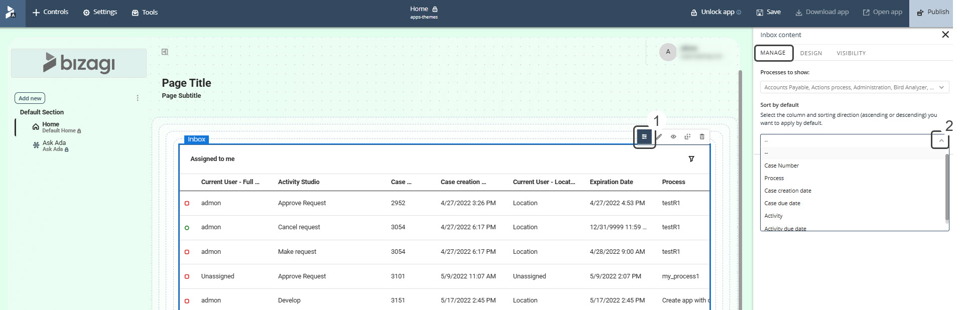 Inbox Column Sort 01