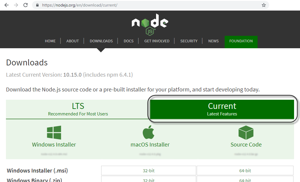 NodeJS_download