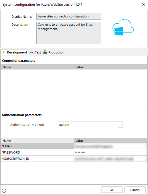 Connectors > Azure Sites