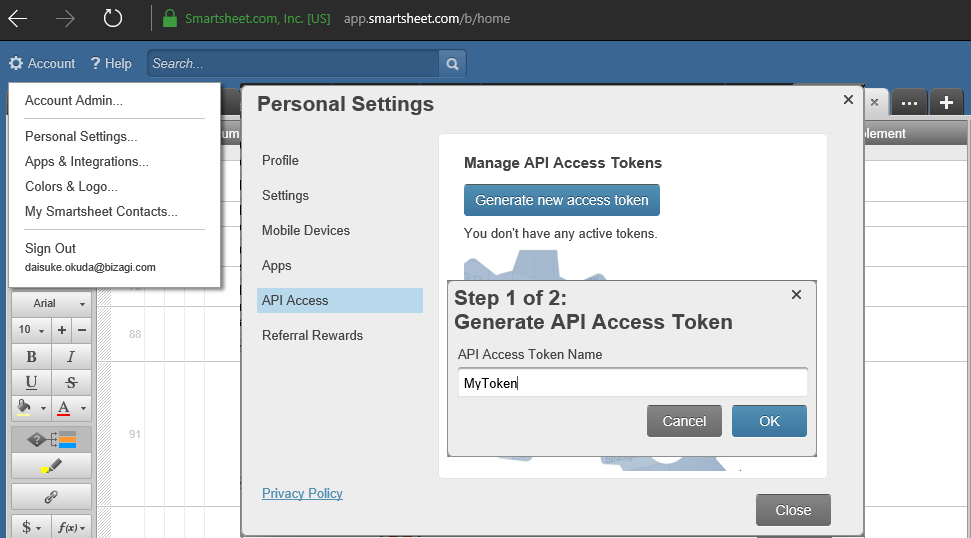 SmartSheet_token